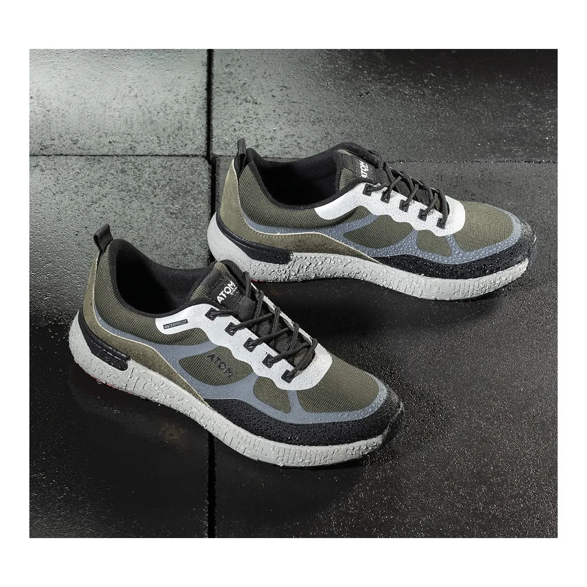 Zapatos Atom Gravity by Fluchos impermeable gris caqui F1389